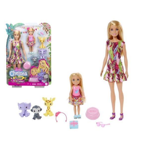 BARBIE CHELSEA Y SUS MASCOTAS CUMPLEAÑOS SET