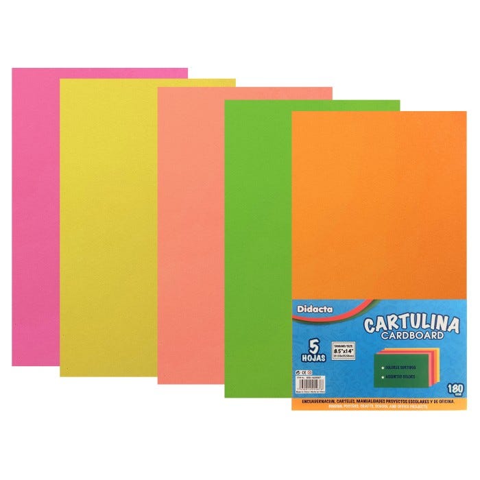 CARTULINA 8.5X11" 20PZAS
