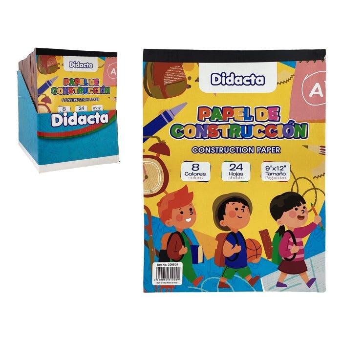 PAPEL DE CONSTRUCCION (24 HOJAS)