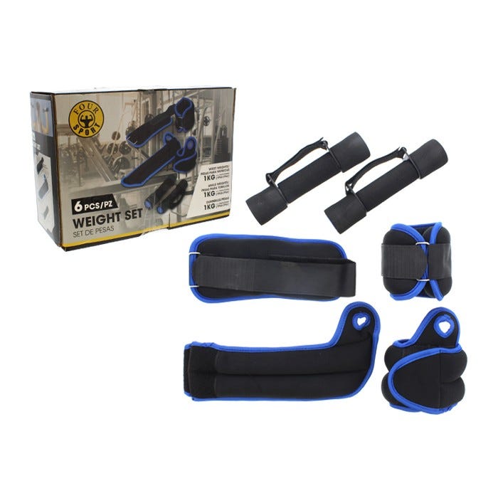 PESA P/EJERCICIO SET 6 PZAS 1 KG