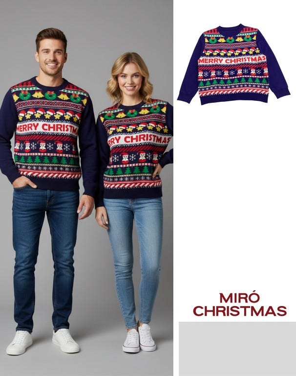 SUETER NAVIDENO (UNGLYSWEATER) P/ADULTOS S-XL
