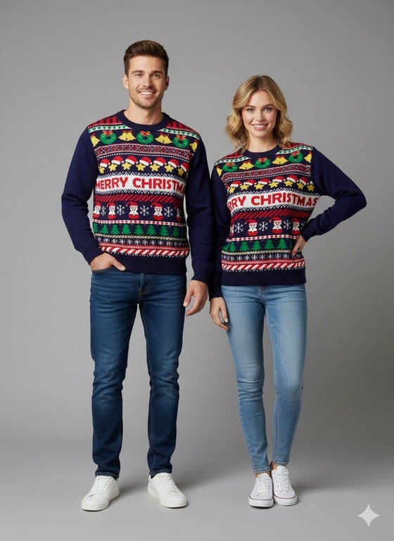 SUETER NAVIDENO (UNGLYSWEATER) P/ADULTOS S-XL