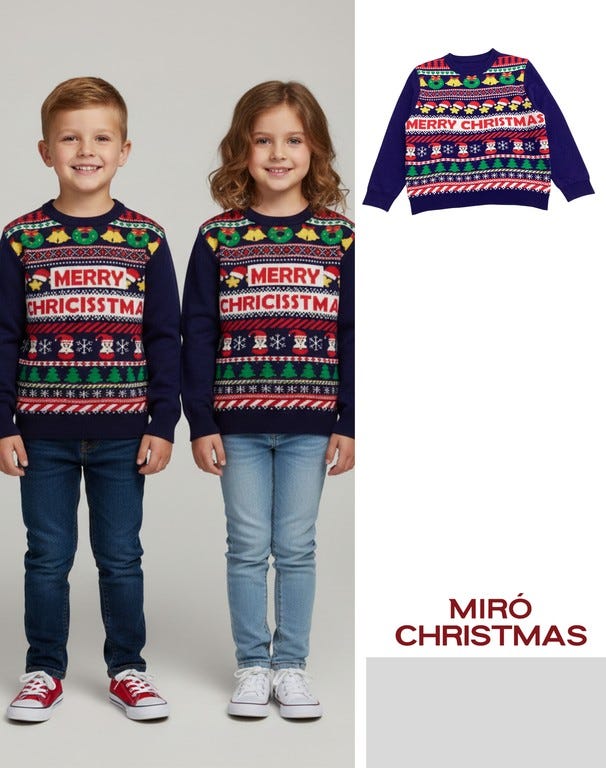 SUETER NAVIDENO (UNGLYSWEATER) P/NINOS 2-8