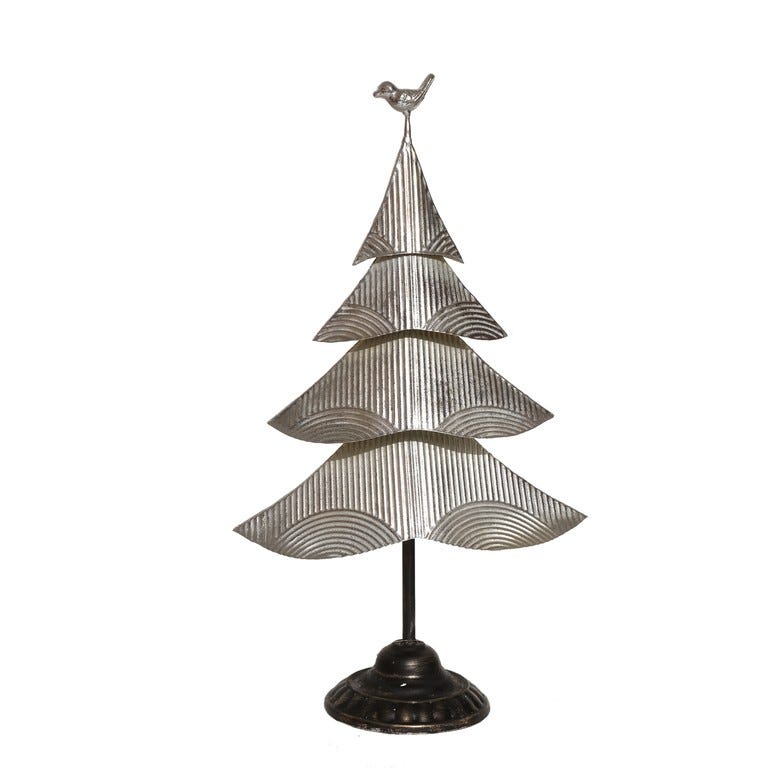 ARBOL DECORATIVO 59CM PLATEADO