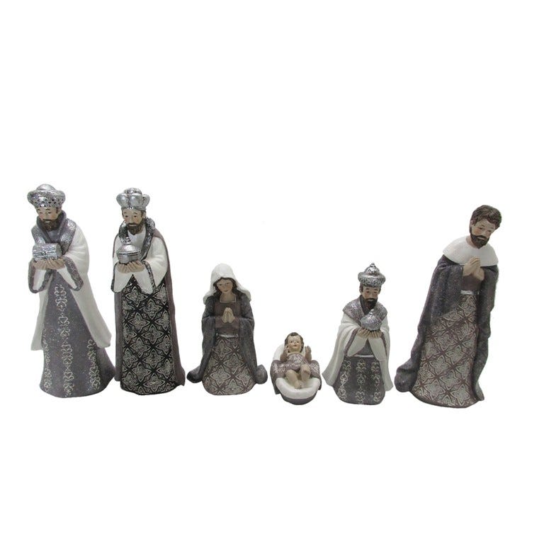 JGO 6PZAS NACIMIENTO 22.5CM PLATA