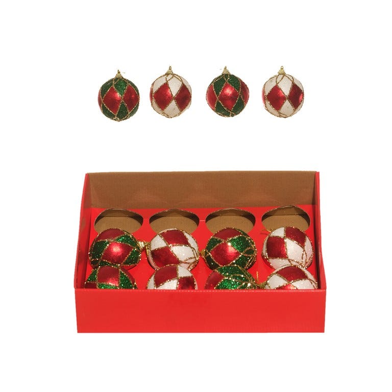 ESFERA 8CM ROJO-VERDE S2