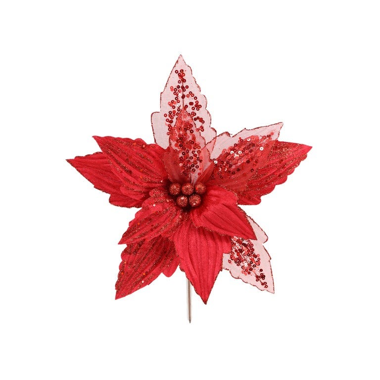 PONSETIA 9P 33X30CM ROJO