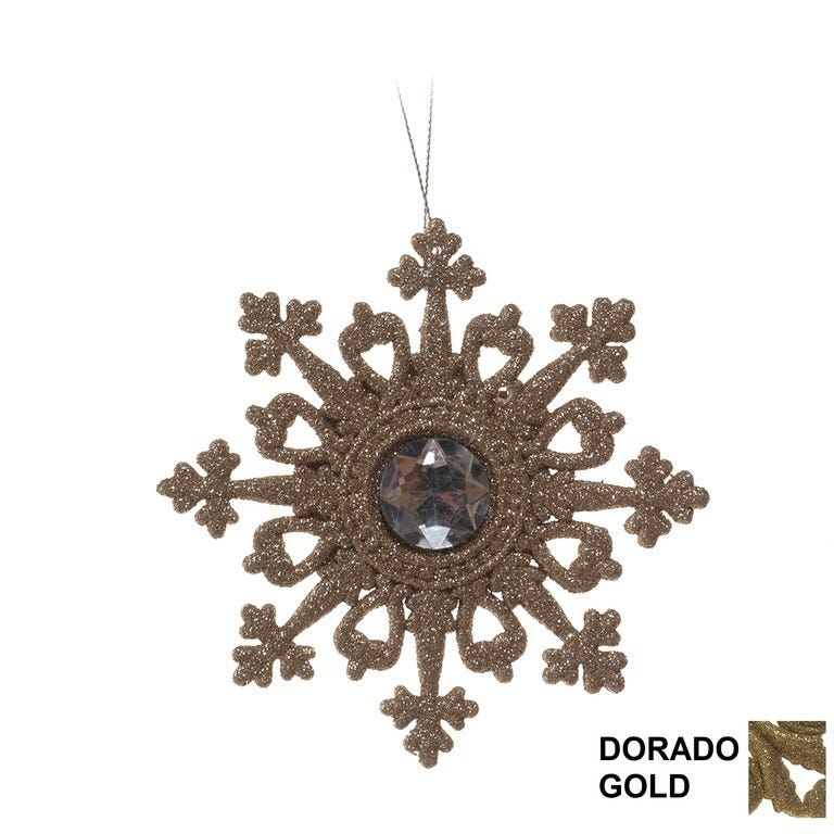 ORNAMENTO 12X12CM DORADO