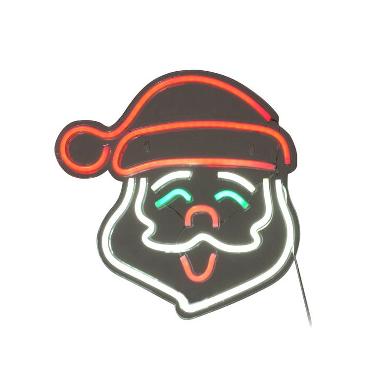 LETRERO LED SANTA 35X35CM USB