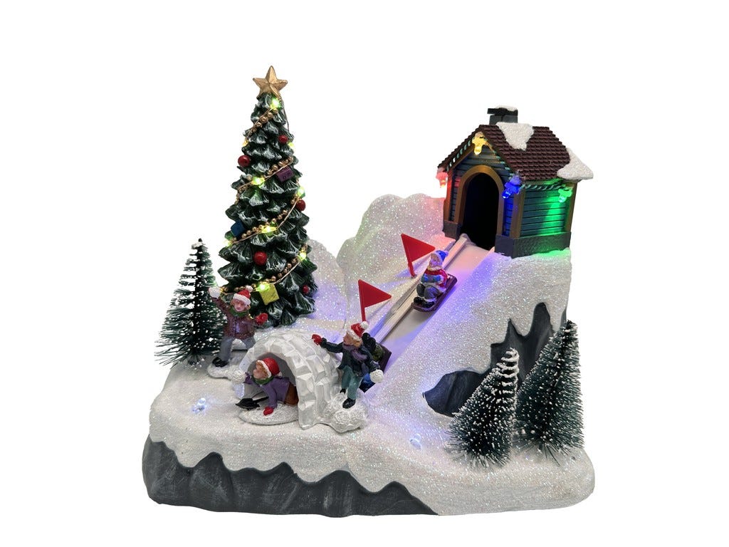 VILLA LED 21.5CM MULTI BAT-NO-INC