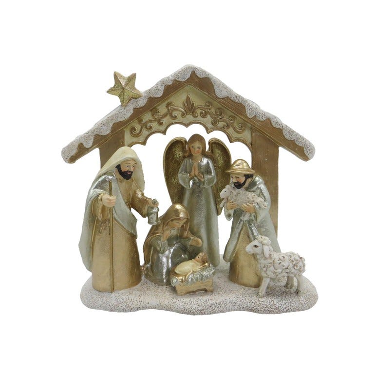 ADORNO NACIMIENTO 20.5X19CM NAT-DDO