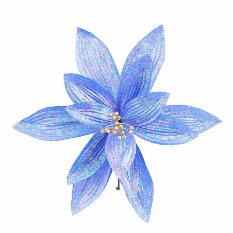 PONSETIA 30X19CM 14P AZUL