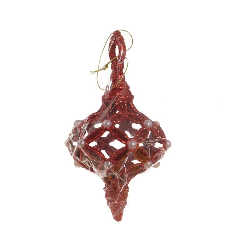 ORNAMENTO NAV 8.5X14.5CM ROJO