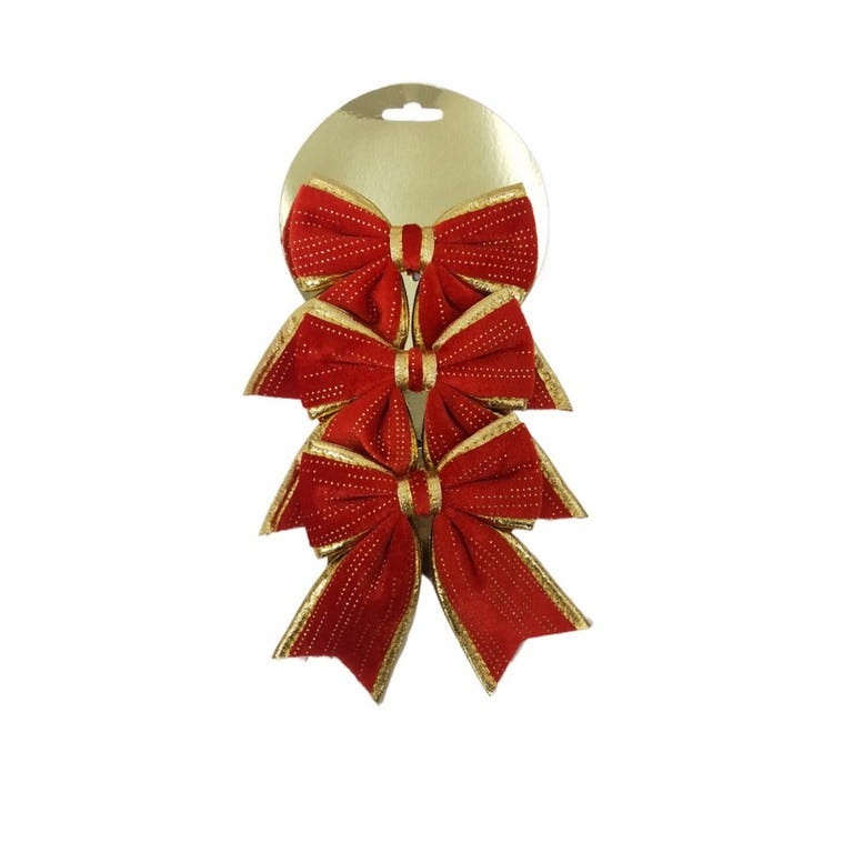 JGO 3 LAZOS 12X14X1CM ROJO-DORADO
