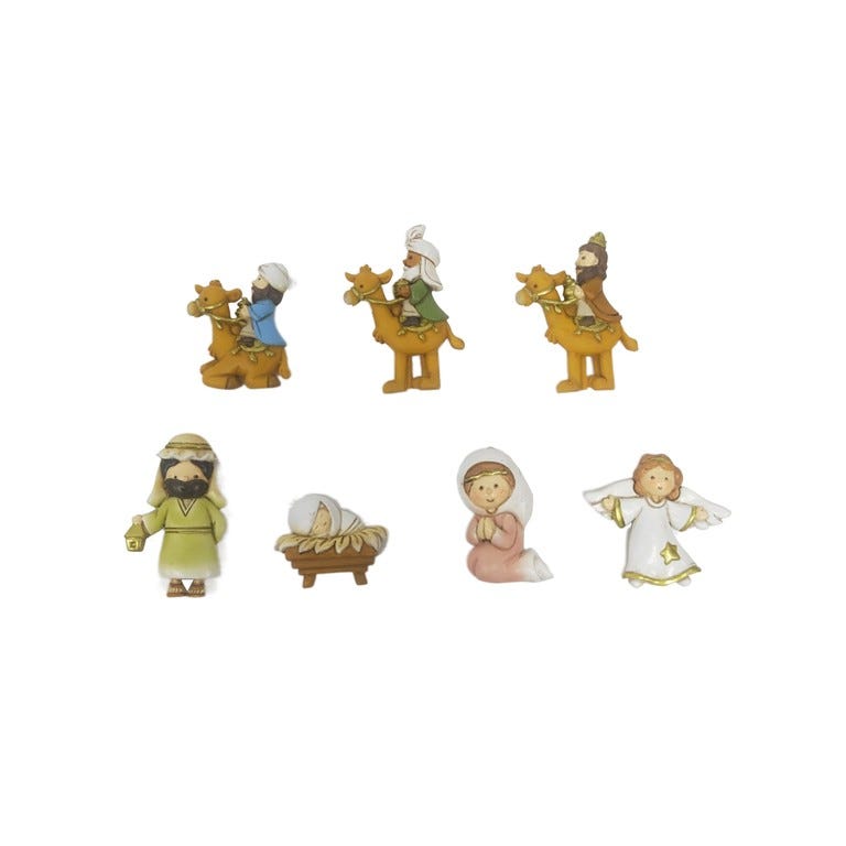 JGO 7PZA NACIMIENTO 6.3CM MULTICOL