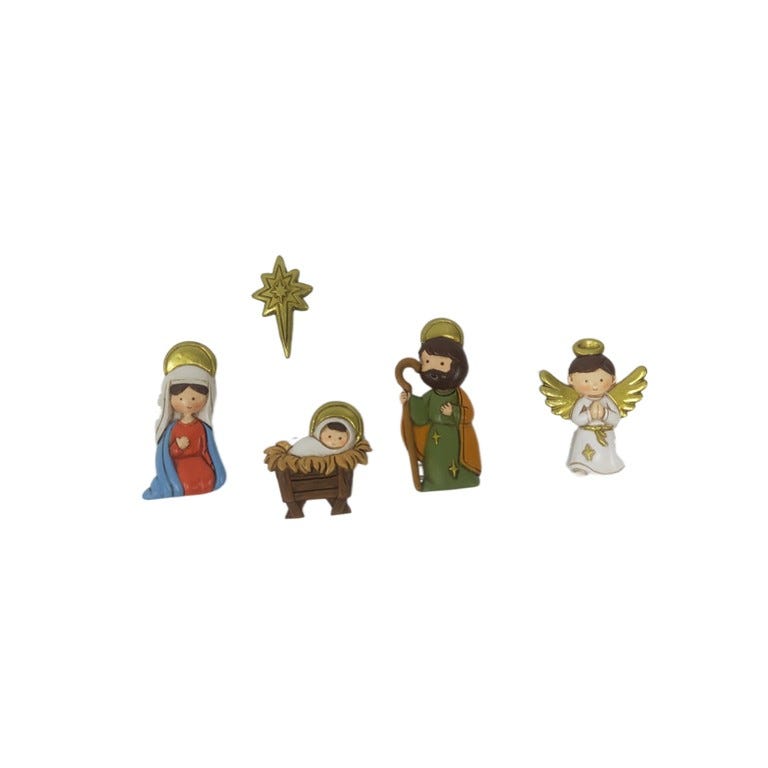 JGO 5PZA NACIMIENTO 6.1CM MULTICOL