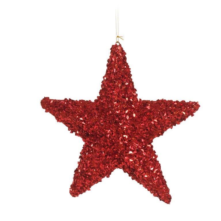 ORNA ESTRELLA 23CM ROJO