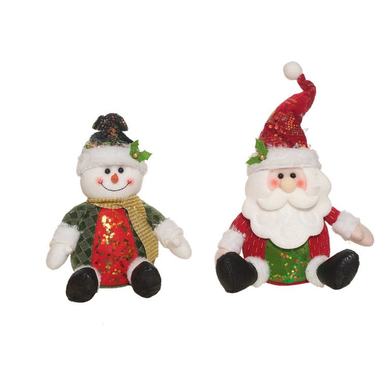 FIG SANTA HNIE 23CM ROJO-VERDE S2