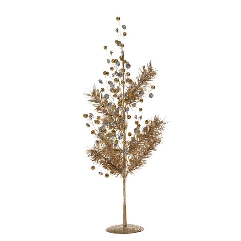 ARBOL 45CM DORADO-PLATEADO-DORADO