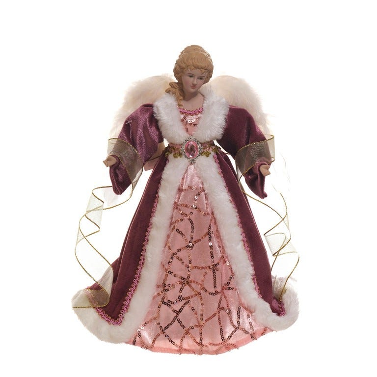 PUNTA D-ARBOL ANGEL 30CM ROSADO