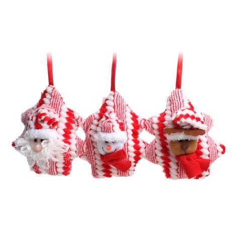 ORNAMENTO 17CM ROJO-BLANCO S-3