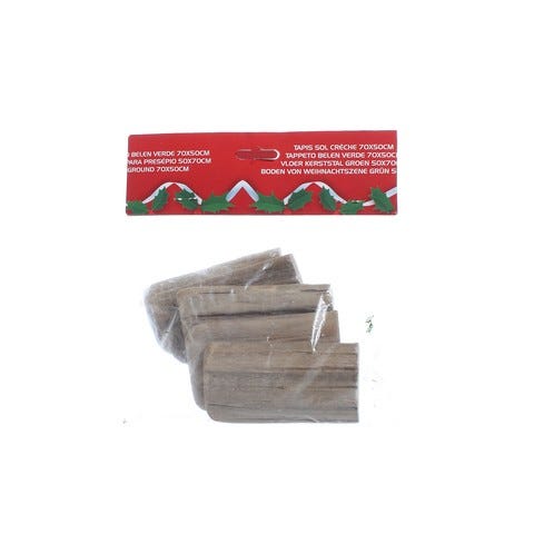 JGO 5PZAS TRONCOS MADERA 8X5CM NATURAL