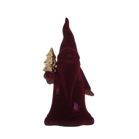 FIGURA GNOMO 25.8CM VERDE-DORADO