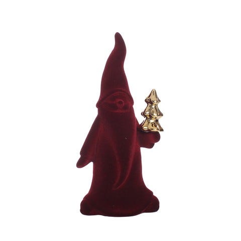 FIGURA GNOMO 21.5CM ROJO-DORADO