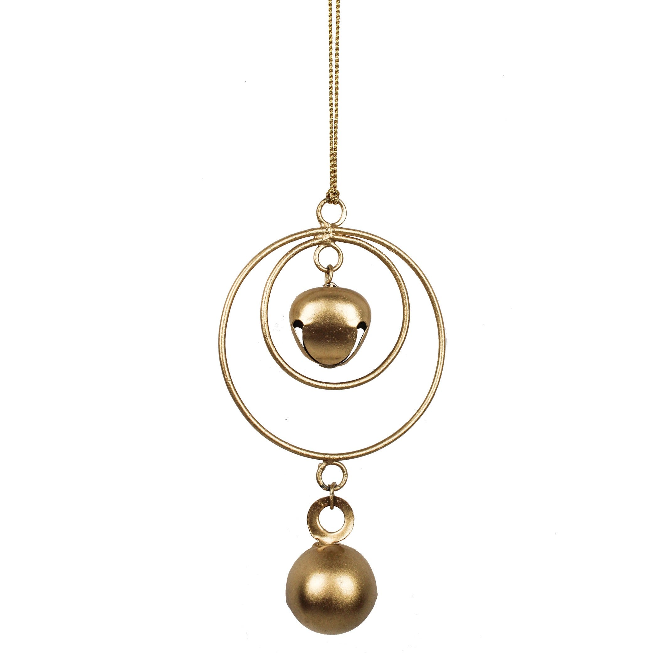 ORNAMENTO CAMPANA 8.5X3X16CM DORADO