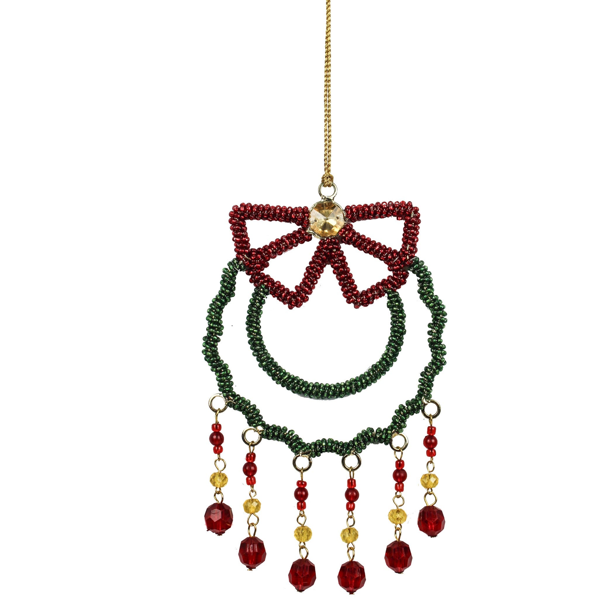 ORNAMENTO 10X1X16CM ROJO-VERDE