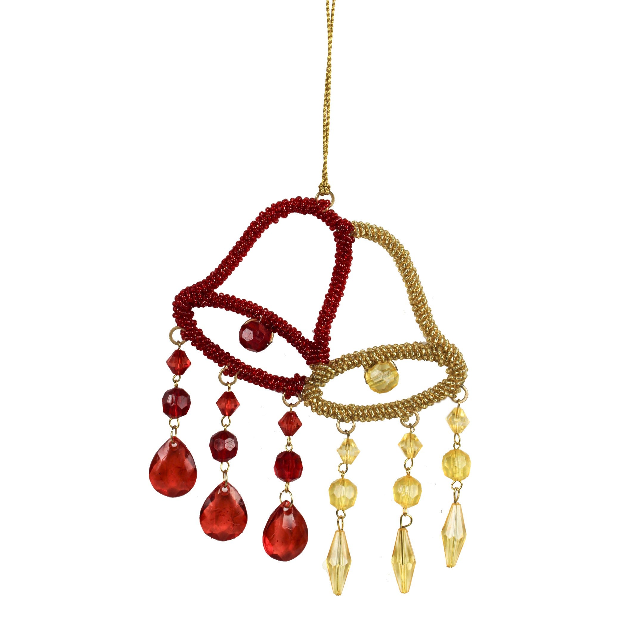 ORNAMENTO CAMPANA 12X1X14CM ROJO